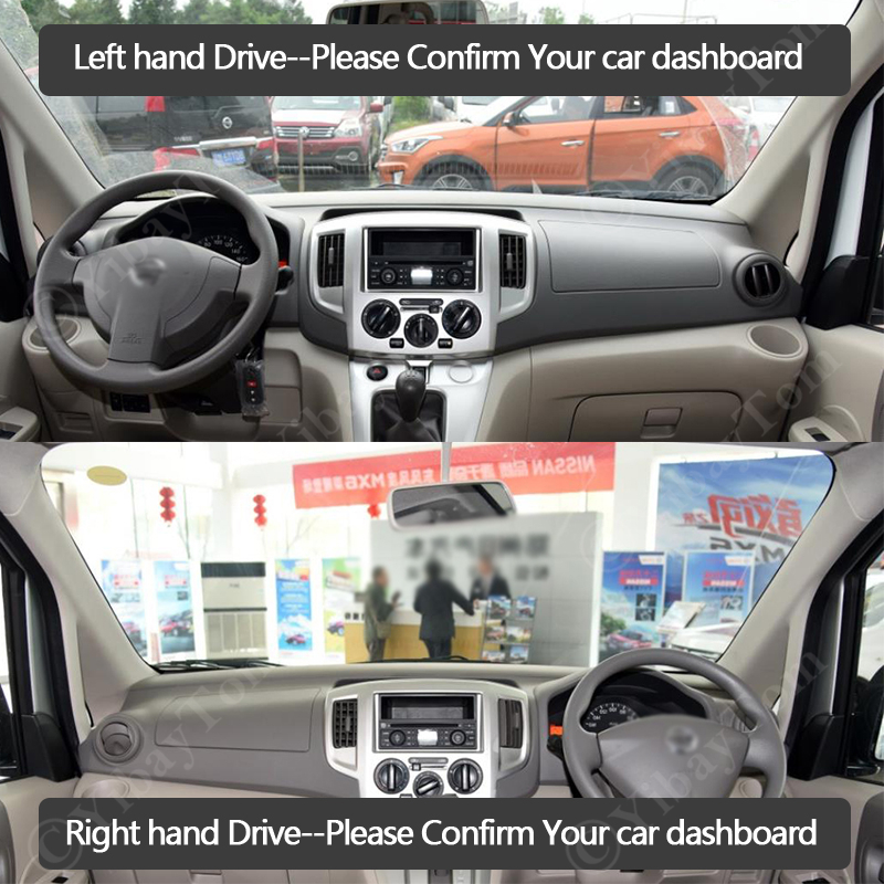 For Nissan NV200 Evalia Vanette 3D Sticker 2010 ~ 2016 Slip Leather Mat Dashboard Cover Sunshade Dashmat Accessories 2014 2015