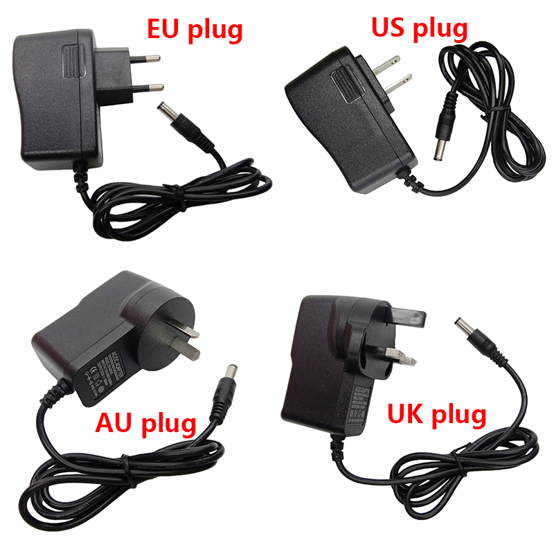 Power Adapter AC DC 5V 6V 7.5V 9V 12V Step-down Power Supply UK AU US EU Source 9 Volt 0.5A 500mA 1A Conveter Adaptor 5.5x2.5m