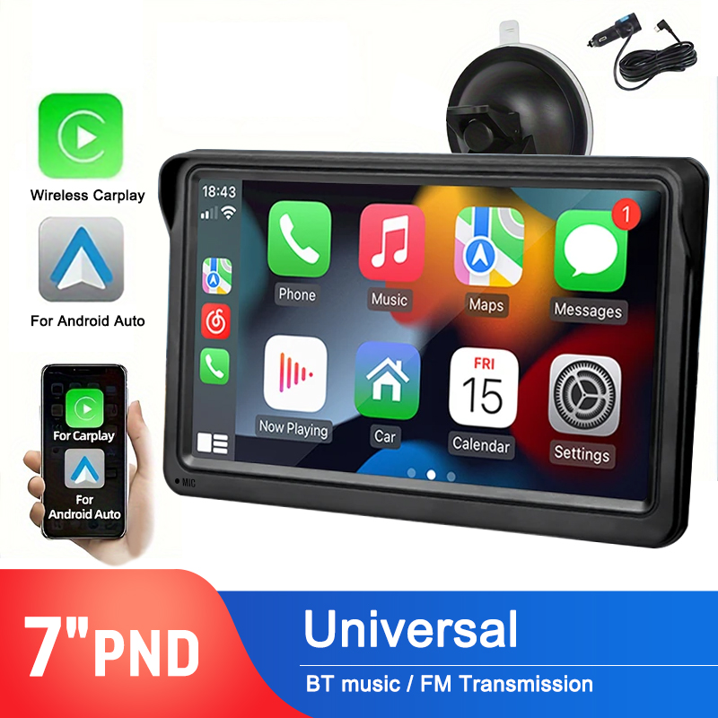 7inch CarPlay Android Auto Car Radio Multimedia Video Player USB AUX Input BluetoothPortable Touch Screen With Rear View Camera