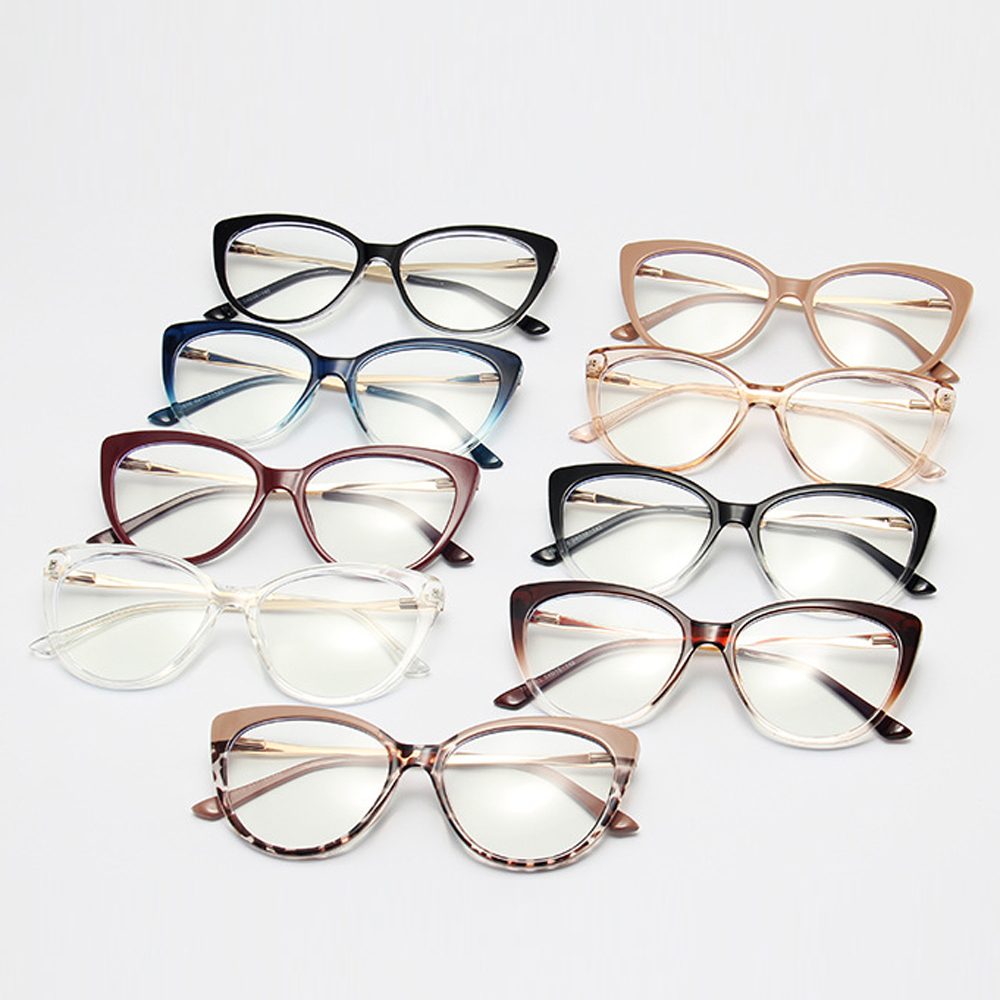 Zilead TR90 Anti Blue Light Blocking Cat Eye Glasses Frame Women Luxury Designer Retro Cateye Eyeglasses Ladies Optical Frames