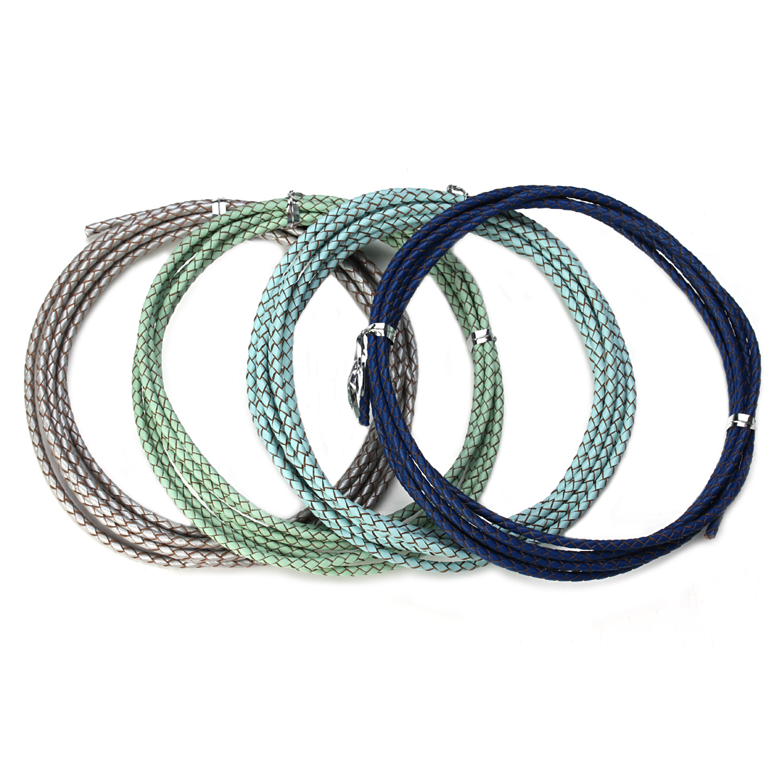 2meter/Lot 3 4 Mm Genuine Braided Leather Cord For Bracelet Making Cow Leather Round Thread Rope For Necklace DIY Jewelry Making