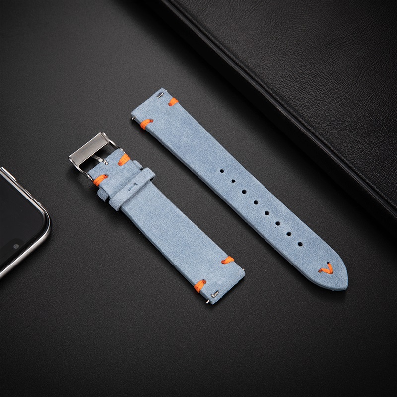 Watchband 20mm For Samsung Galaxy Watch Watch 42mm Gear S2 Watchband Suede Leather Bracelet Strap For Huawei Watch 2 Amazfit Bip