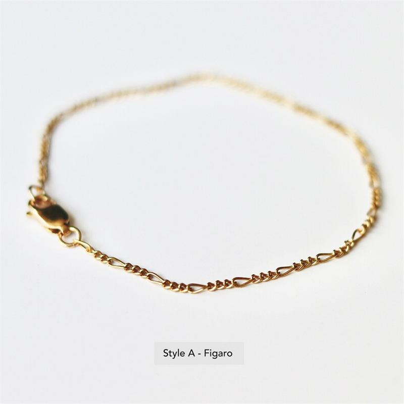 14K Gold Filled Chain Bracelet Handmade Pearl Jewelry Boho Charms Bracelets Vintage Anklets for Women Bridesmaid Gift Jewelry