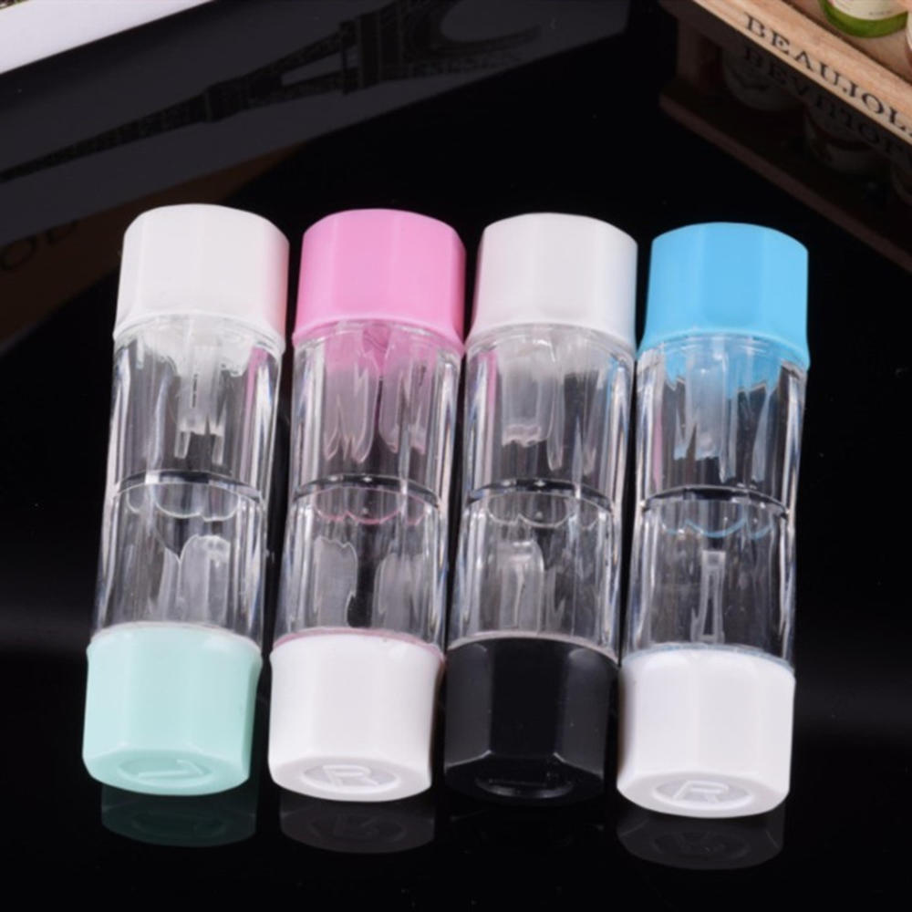 Mini Diamond Shaped RGP Hard Contact Lens Container Holder Bottle Tube Glasses Case Protector Box Travel Glasses Holder Eye Tool