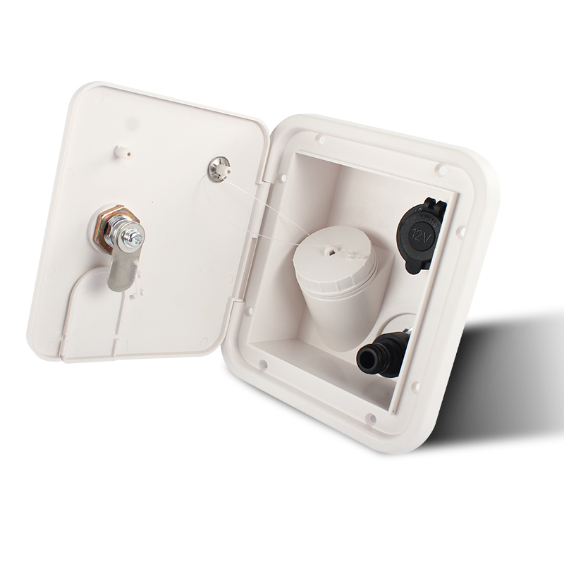 iRV Gravity Caravan Square Hatch Cover Gravity Inlet Rugged and Leakproof Easy to Install RV Water Filler Accessories