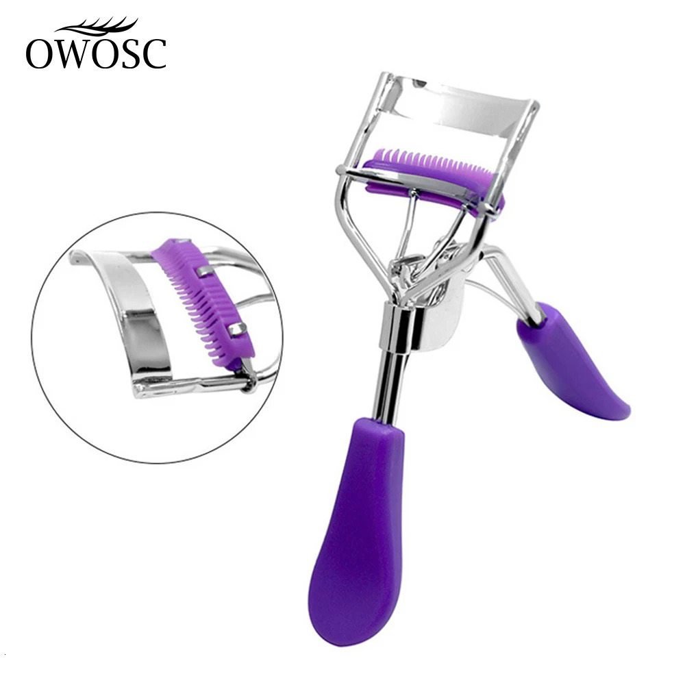 OWOSC 1PC Eyelash Curler With Comb Stainless Steel Eyelash Curler Cosmetic Fashion Professional Beauty Makeup Tools Accessories 240621