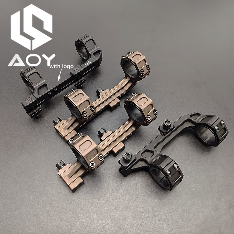 Tactical Metal GE Rifle Cantilever Mount 25.4mm/30mm Rings Optical Scope Base With Bubble Level Fit 20mm Picatinny Rail