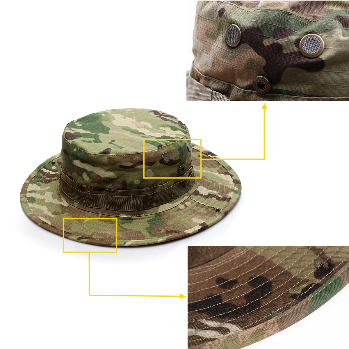 Military Camouflage Bucket Hats Multicam Boonie Hat Army Hunting Outdoor Hiking Fishing Sun Protector Fisherman Tactical Men