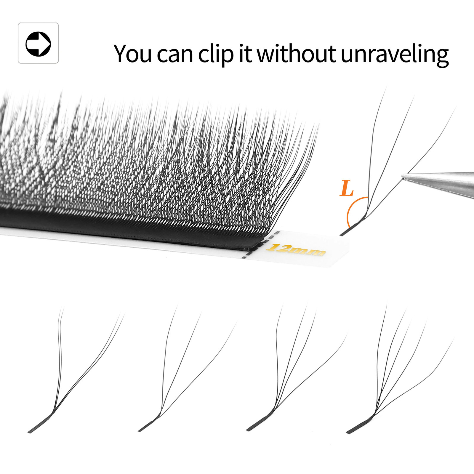 XIUSUZAKI L/LU/M Curl YY 3D 4D 5D W Shape Eyelash Extension Hand Woven Soft Light Natural Lashes Premade Volume Fan Eyelashes 240624