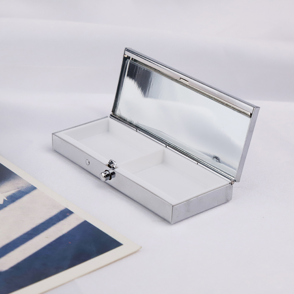 5/10pcs Portable Metal Rectangle Medicine Organizer Holder Container Tablet Pill Box Case 2 Cell Metal Rectangle Medicine Case