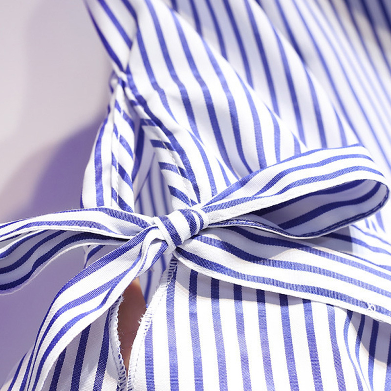 Summer Women's Clothing Two Piece Set Short Sleeve Stripe Blouse Tops And Wide Leg Pants Metching Set Outfit Plus Size Slim Suit