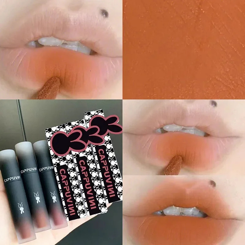 6 Colors Velvet Matte Lip Mud Liquid Lipstick Waterproof Nude Lip Gloss Long Lasting Non-stick Cup Sexy Women Lip Glaze Cosmetic 240621