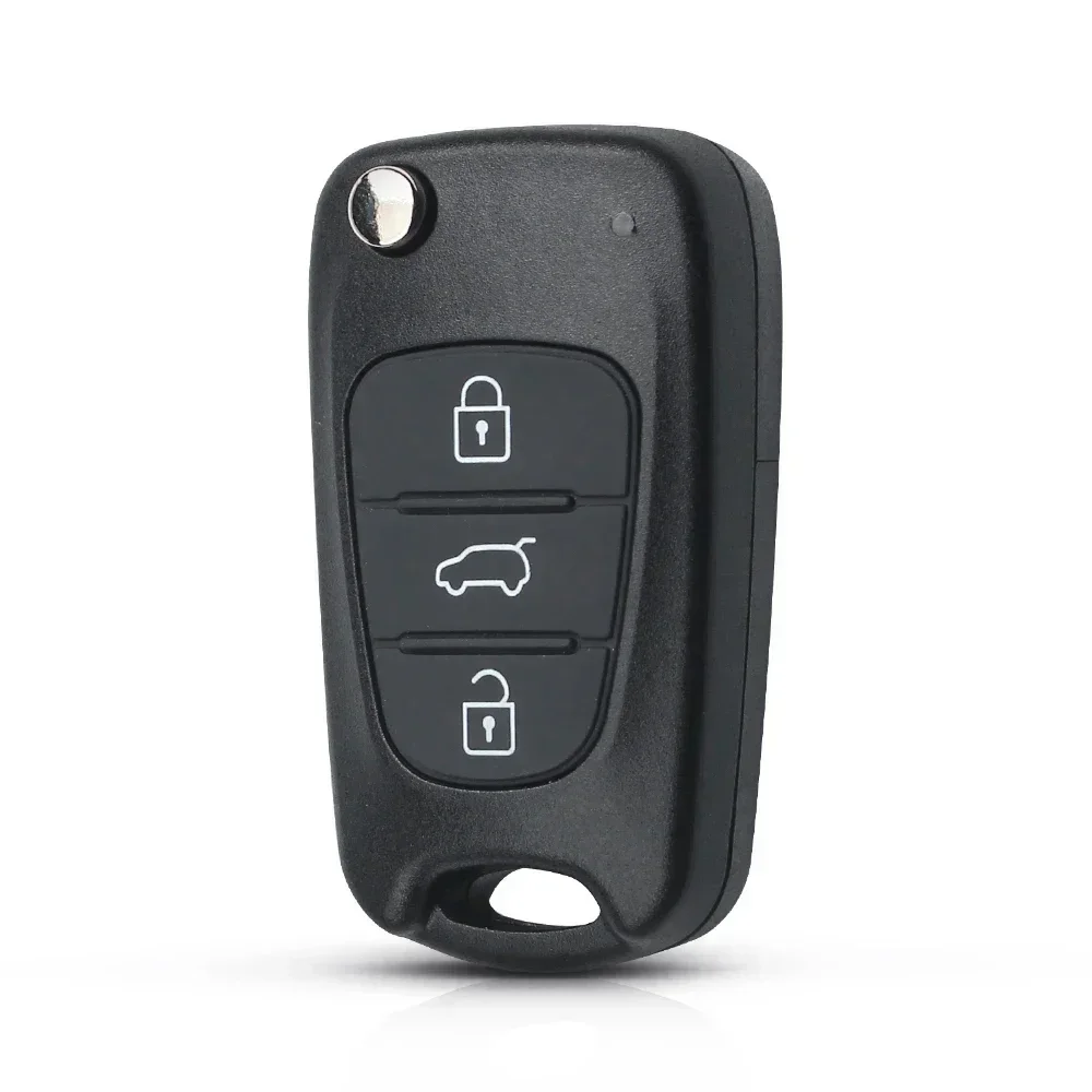 KEYYOU 15PCS Key Shell For Hyundai I20 I30 IX35 I35 Accent Kia Picanto Sportage K5 3 Buttons Flip Folding Remote Key Case Cover
