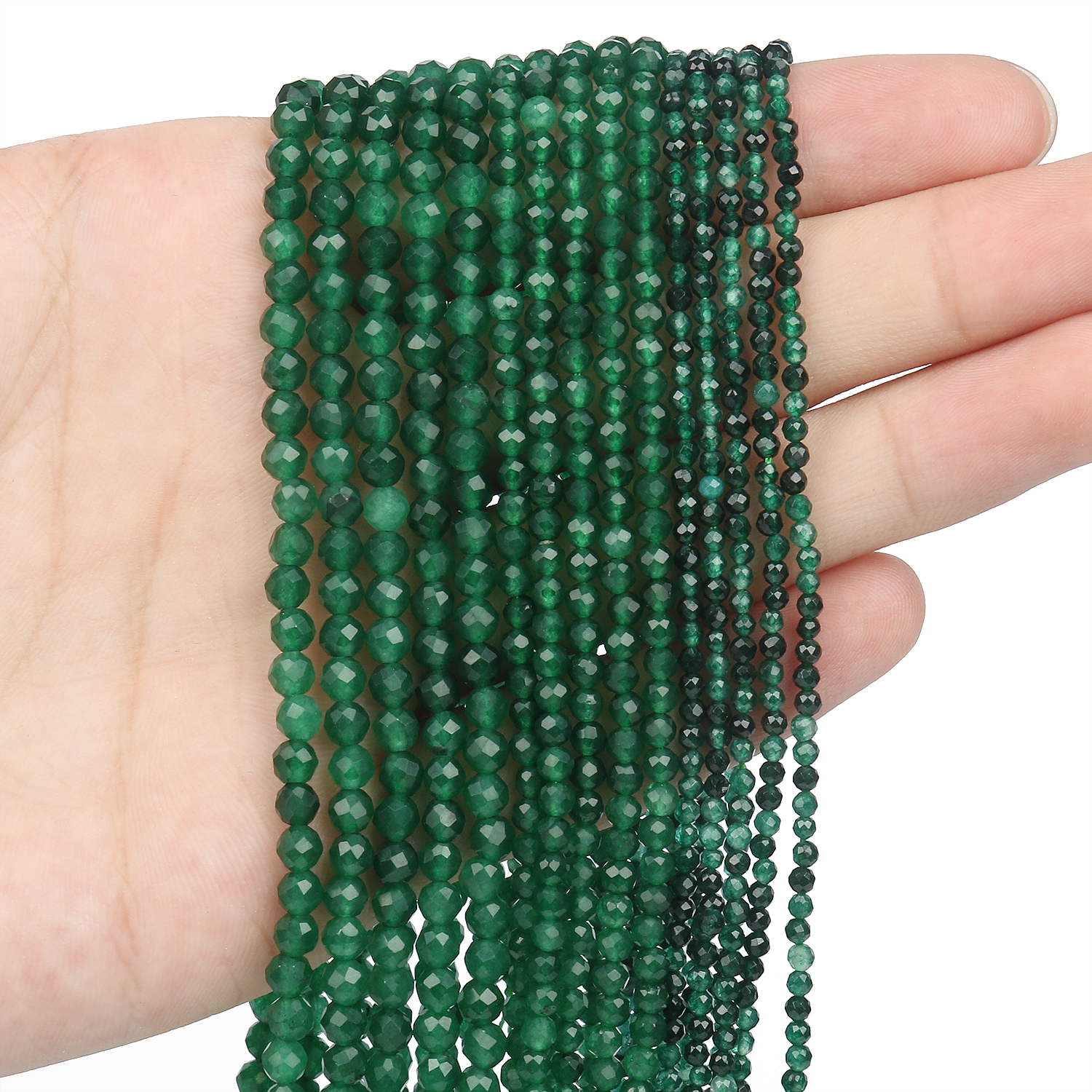 2/3/4mm Faceted Natural Epidote Zoisite Africa Turquoises Malachite Beads For Jewelry Making DIY Bracelet Waist Beads Chain