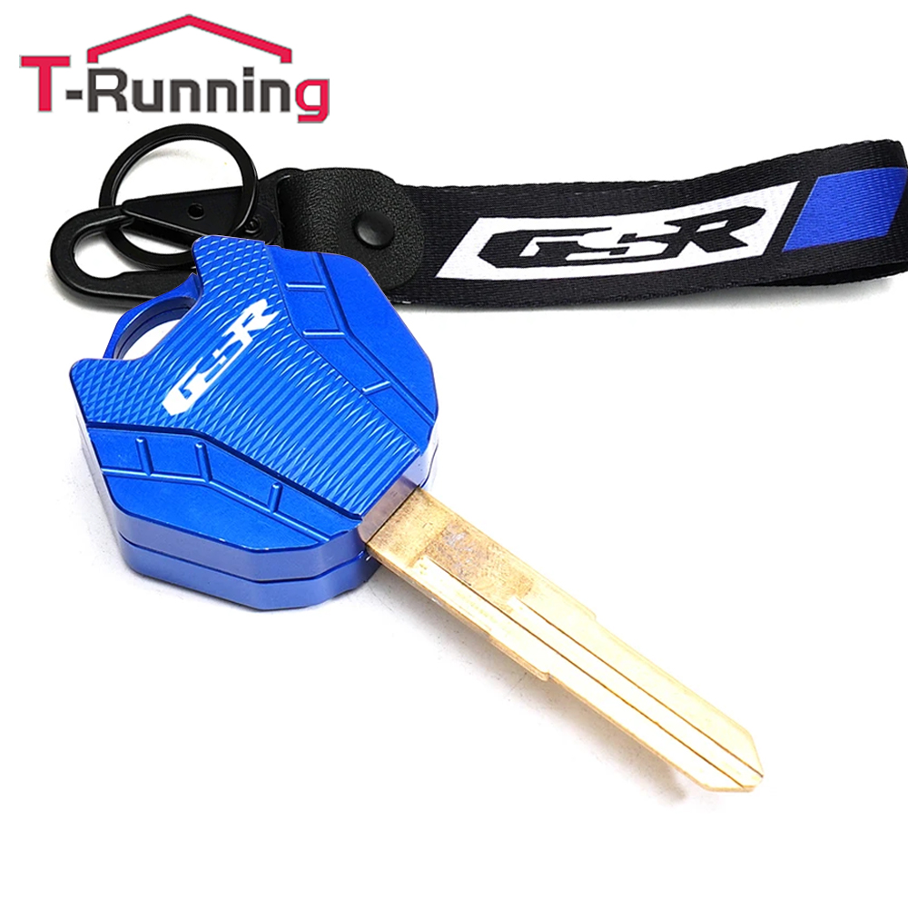 For SUZUKI GSR 750 400 600 GSR750 GSR400 GSR600 All Year Motorcycle accessories Aluminum Key Cover Case Shell Keyring Keychain