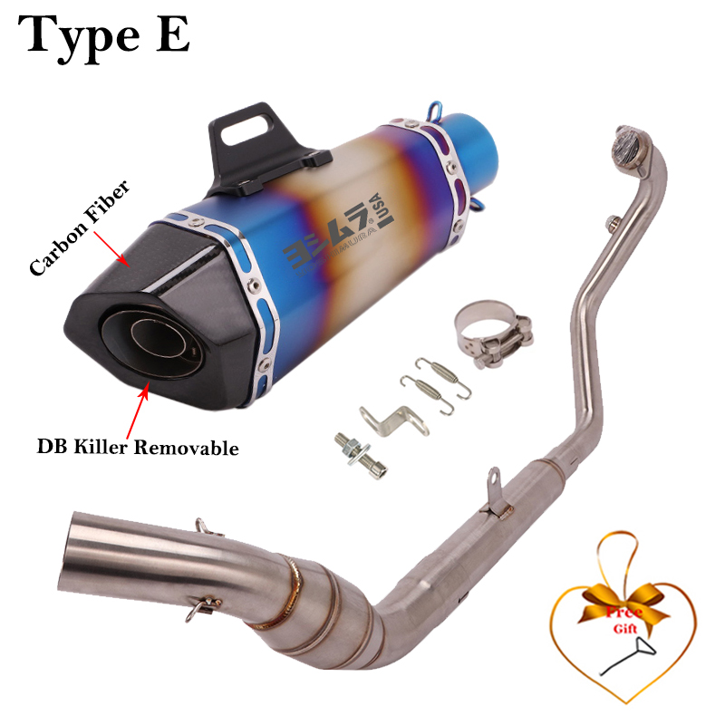 Full System For Cfmoto NK250 250SR 250SS NK300 300SR 300SS Motorcycle Muffler Exhaust Muffler Escape Front Mid Connect Link Pipe
