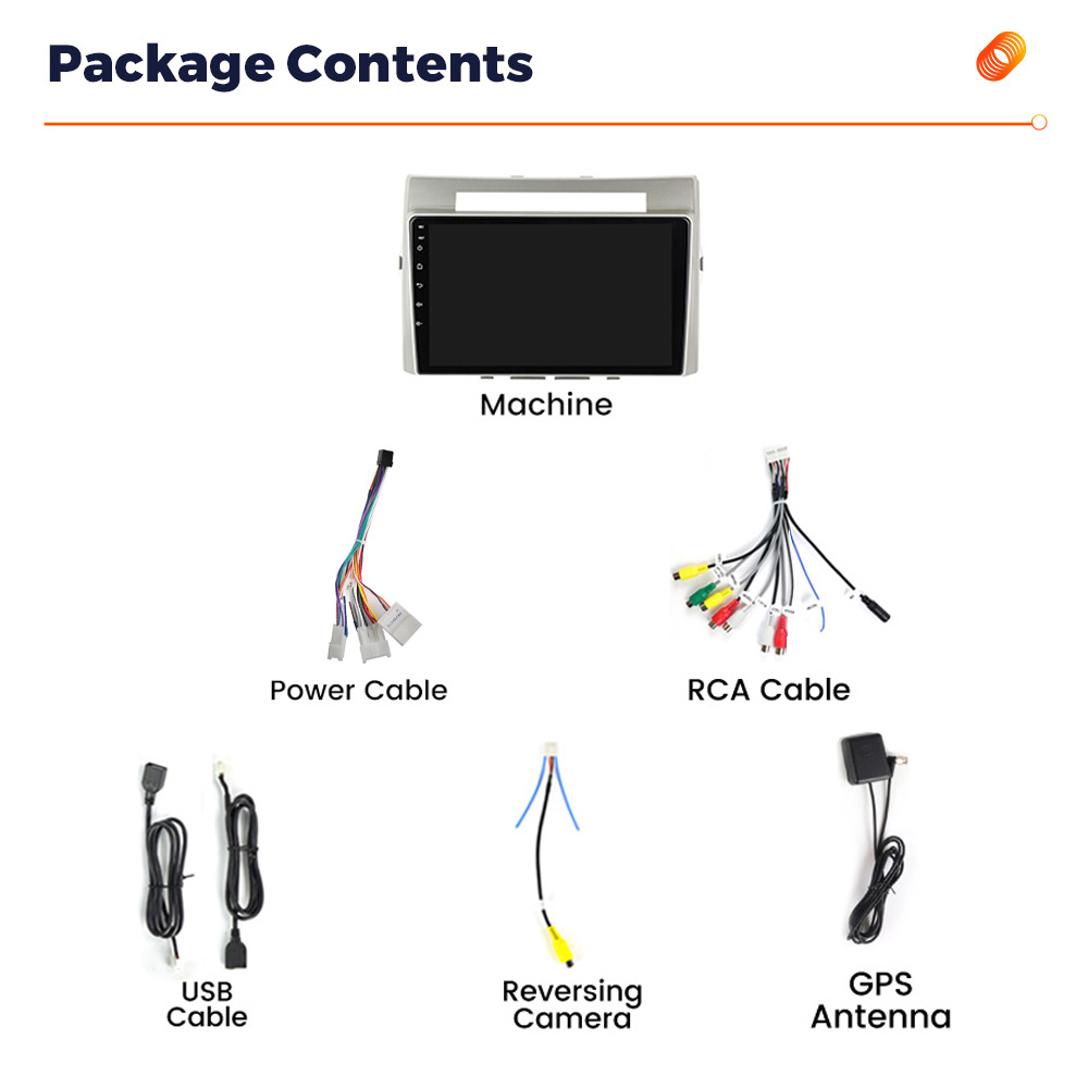 MEKEDE Carplay Multimedia Car screen stereo For Toyota Corolla Verso 2004 2005 2006 2007 2008 2009 WIFI Bluetooth Smart System
