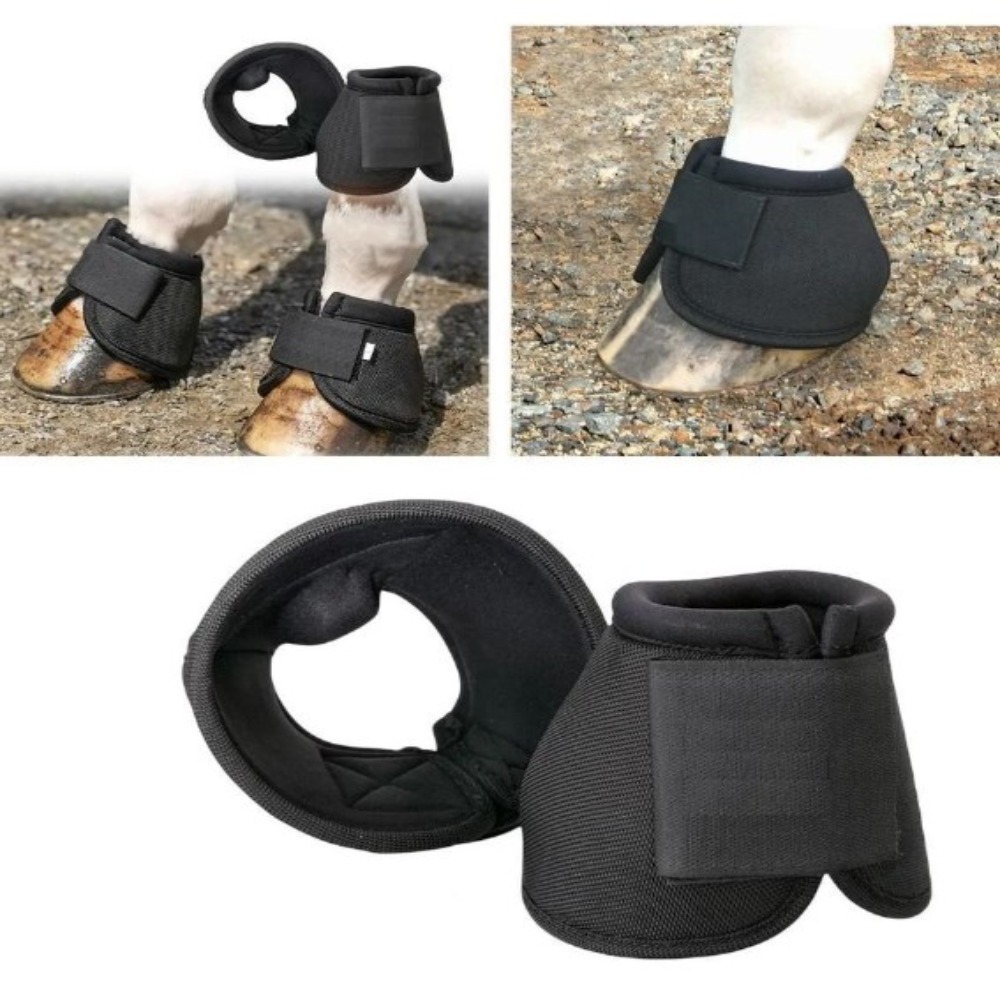 1pair Durable Horse Boots Black Hoof Wrists Protector Equestrian Equipment