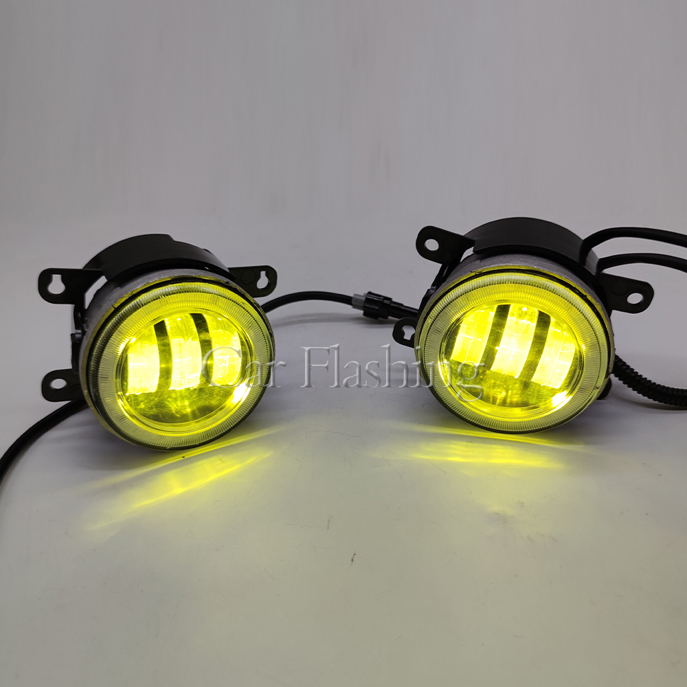 Fog Light Assembly For Honda Civic 2016-2021 (Including Type R) Car LED Lens Angel Eye DRL Daytime Running Light 12V