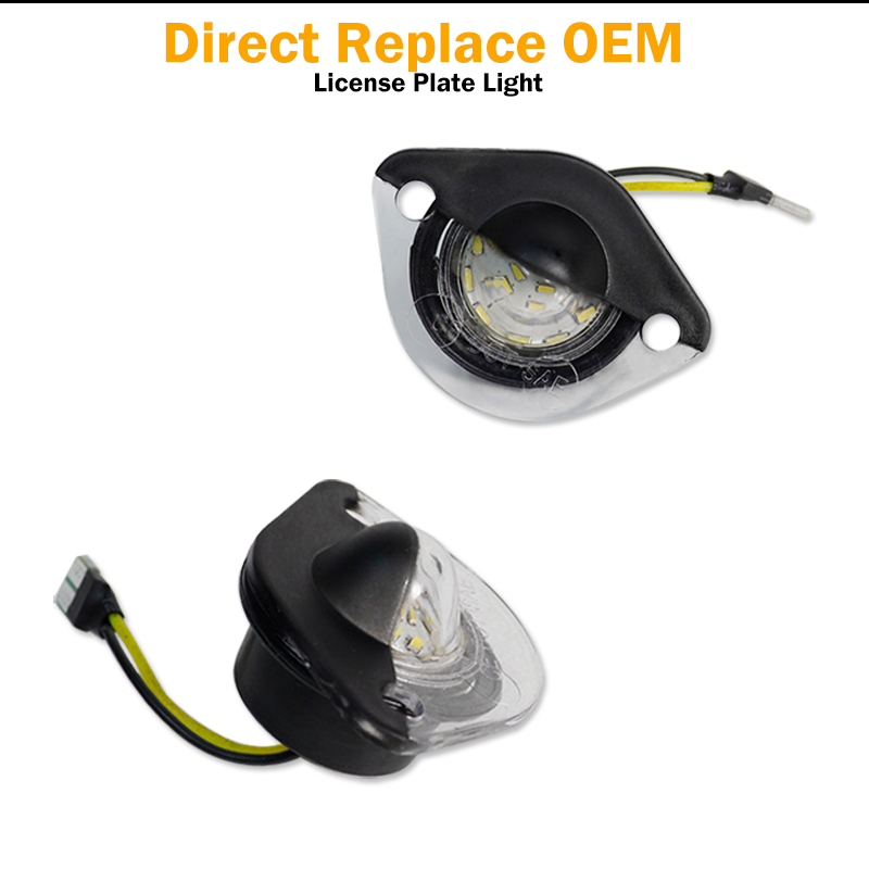 2Pcs White LED License Plate Light Number Plate Lamp For Ford Mustang GT 1994 1995 1996 1997 1998 1999 2000 2001 2002 2003 2004