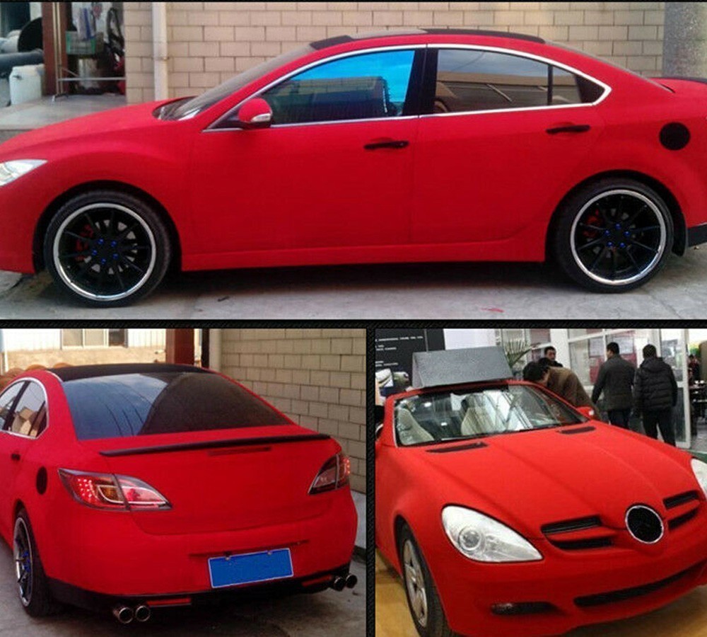 30CM/50CM*200CM Suede Film Velvet Fabric Vinyl Car Wraps Film Bubble Free For Vehicle Decal Console Computer Cover