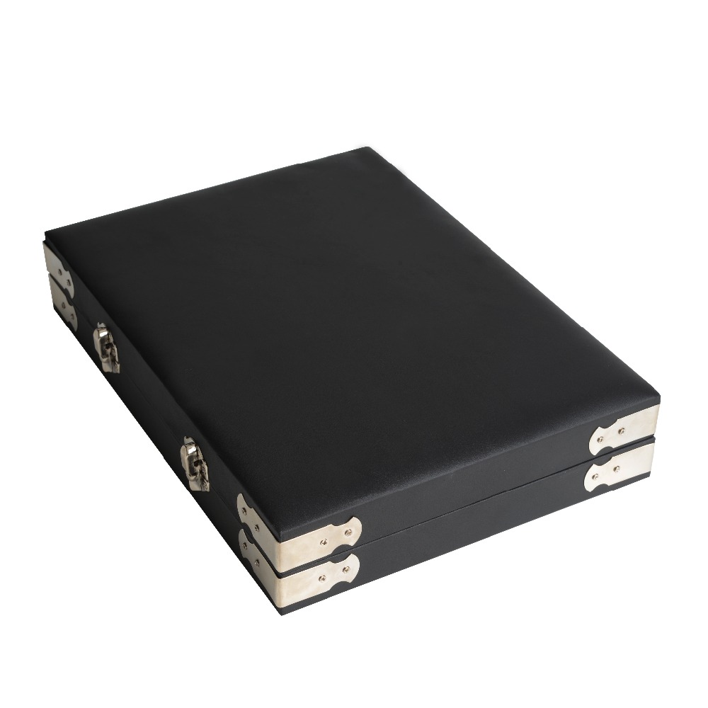 Black PU Leather Gemstone Travel Box Diamond Storage Case Jewelry Holder Boxes Inside Gem Box Portable