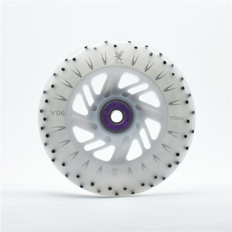110mm LED speed skating wheel 104 208 flints Flash Firestone inline speed skates wheels 110 roller skate tyre Shine LED light