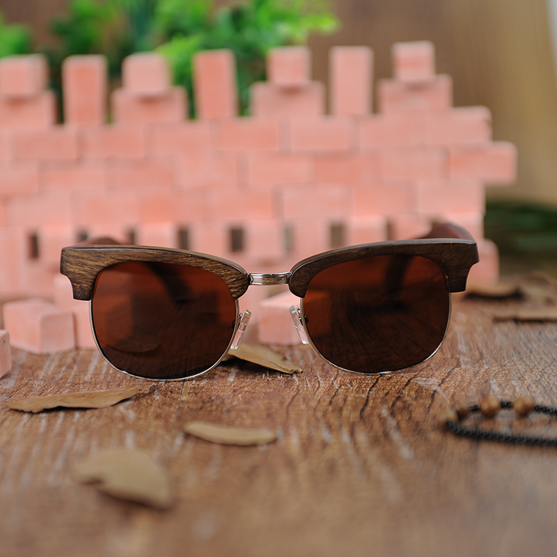 BOBO BIRD Brand Design Luxury Sunglasses Women Spectacles Original Ebony Wooden Handmade Sun Glasses Man Dropshipping