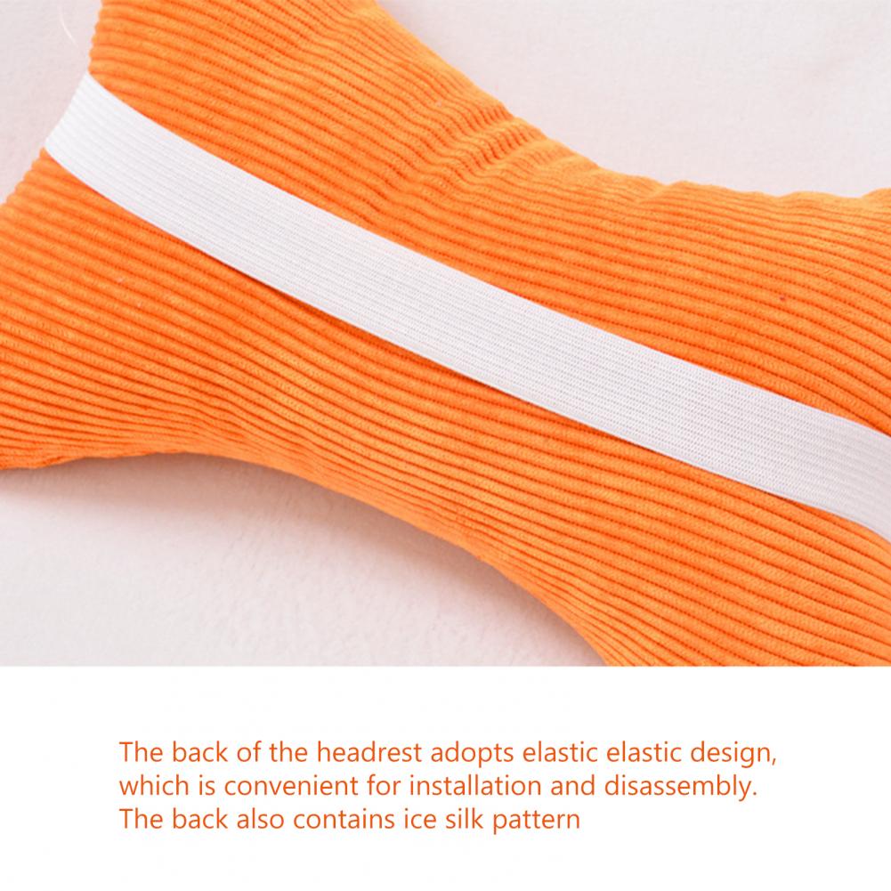 Car Seat Headrest Breathable Household Corduroy Bone Shaped Ergonomic Car Seat Pillow for Car Interior Accessories Neck Pillow