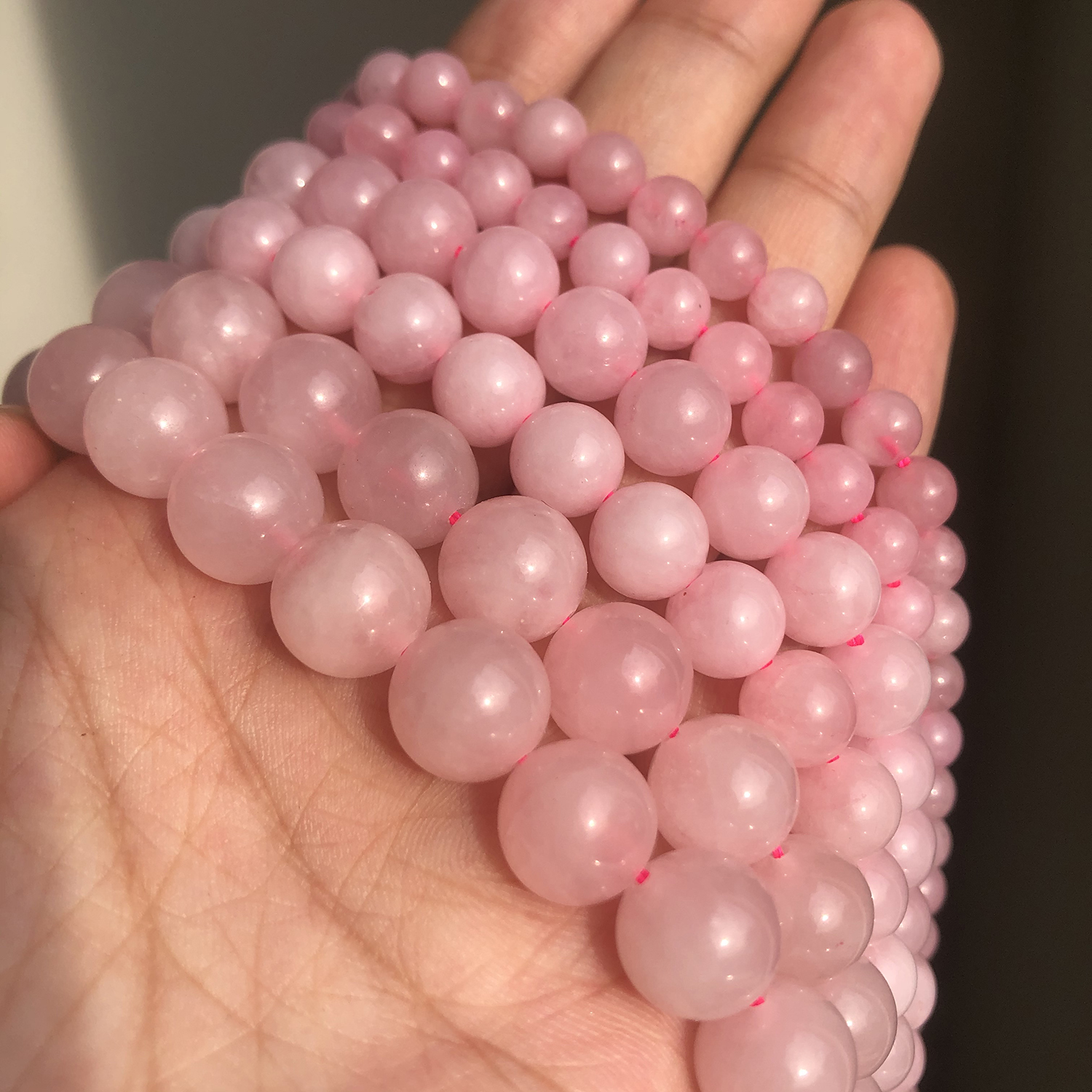 Madagascar Rose Quartzs 4/6/8/10mm Natural Stone Beads Round Loose Beads for Jewelry Making DIY Bracelet Wholesale