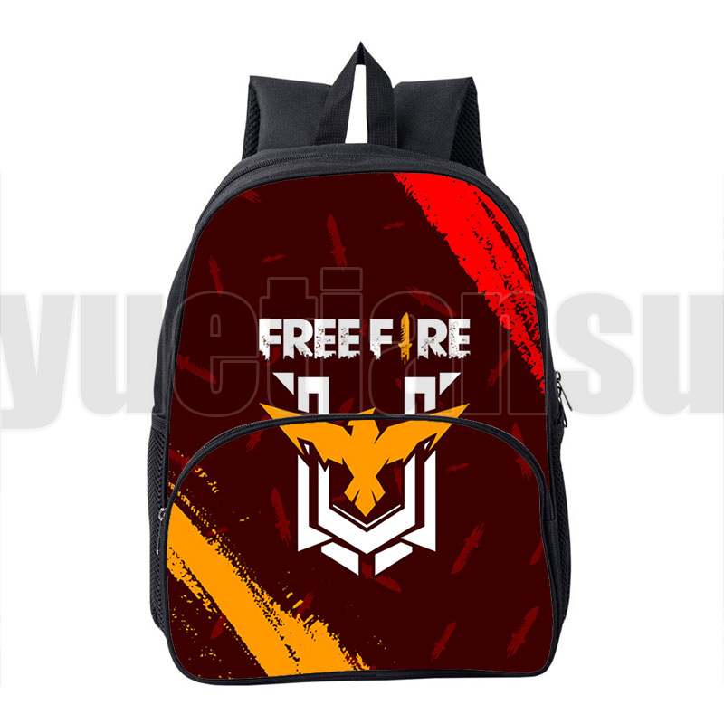 Hot Game 3D Free Fire Garena Roupa Angelical Backpack Boys Girls 12/16 Inch School Bag Children Book Bag War Games Travel Bag