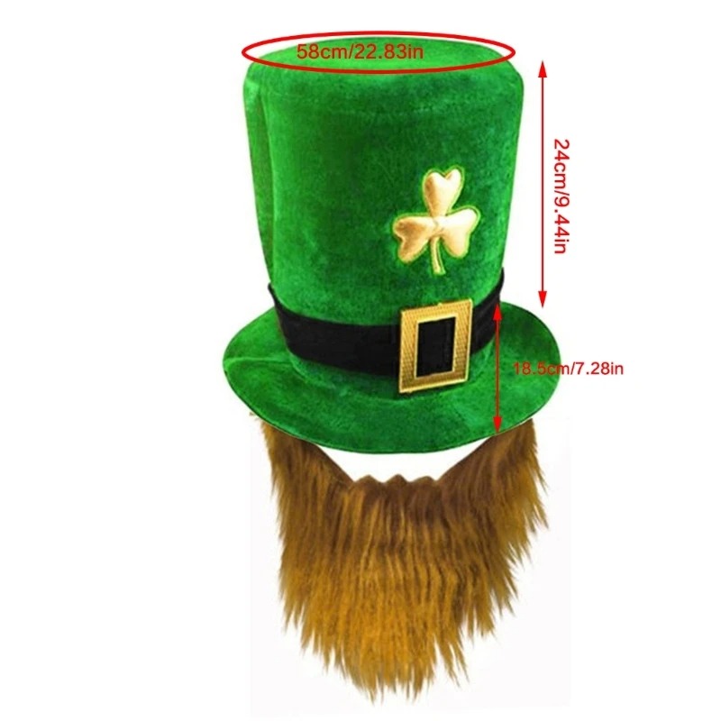 7pcs Saint Patrick Day Irish Festival Hat Green Unique Costume Woman Party Gift Carnivals National Day Funny Hat Dropshipping