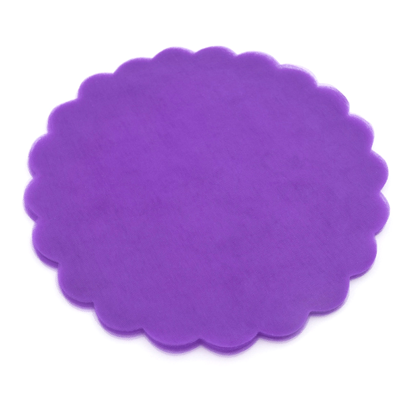 100Pcs White/Pink/Red/Purple/Blue Organza Scalloped Edge Tulle Round Circles Wedding Favor Jewellery Pouches
