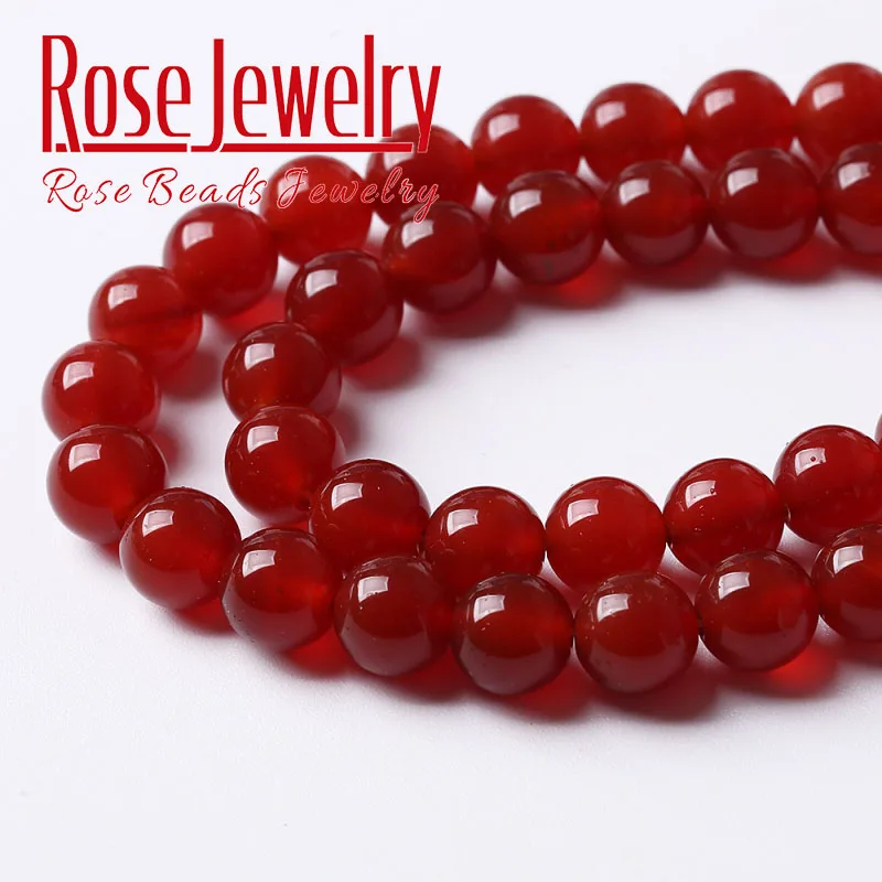 7A Real Natural Red Agates Onyx Beads Round Loose Spacer Stone Beads For Jewelry Making DIY Bracelets Necklace 4 6 8 10 12 14mm