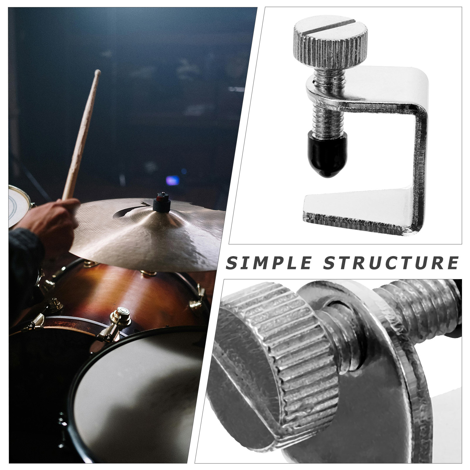 100pcs Drum Set Washers Tension Rod Washers Pads Plastic Drum Washers Instrument Accessories
