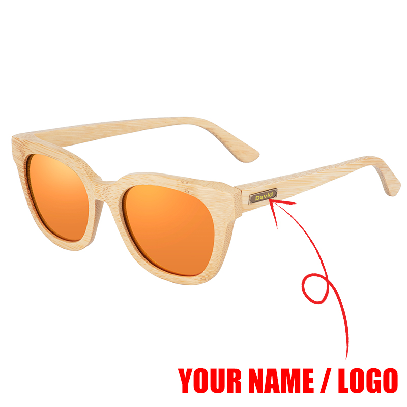 Top Brand BOBO BIRD Bamboo Sunglasses Metal Plate Engrave Your Name Polarized Lens Retro Ebony In Gift Box Drop Shipping