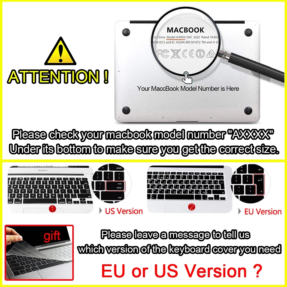 Case For Macbook Air Pro M1 M2 13 14 13.6 15 16 Touch ID Plastic Hard Cover Shell With Laptop Bag A2442 A2485 A2337 A2338 A2681