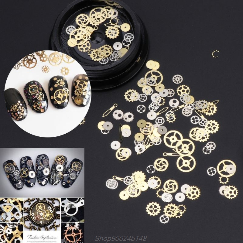 60Pcs/120Pcs/240Pcs Resin Jewelry Fillings Mixed Steampunk Cogs Gears Clock Hand Charm UV Frame Gear DIY Tools M17 21