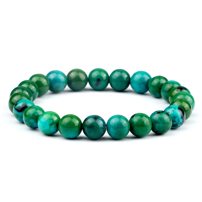 Men Bracelets 8mm Chakra Natural Round Agates Onyx Yoga Healing Energy Lapis Lazuli Beads Bangles Elastic Pulsera Women Jewelry