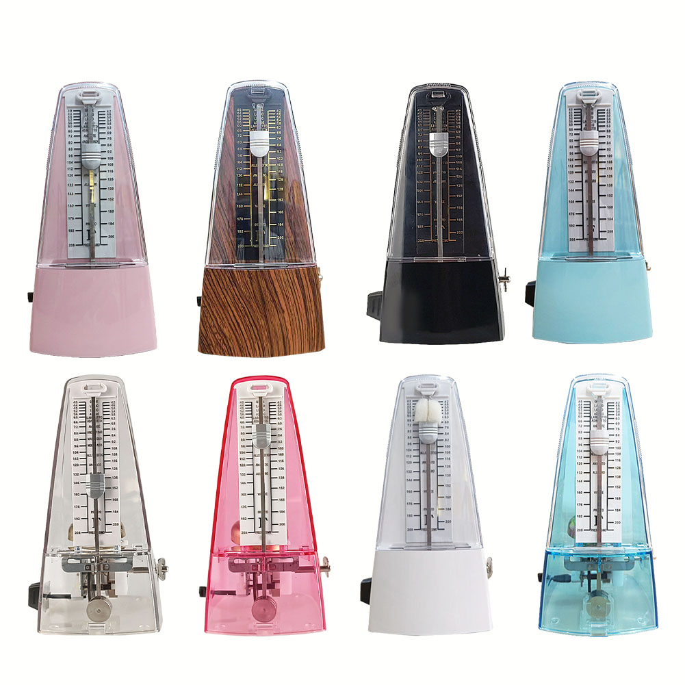 Mechanical Metronome Tower Type No Batteries Required Visual Sense of Tempo Perfect for Guitar Bass Violin Piano Wooden Color