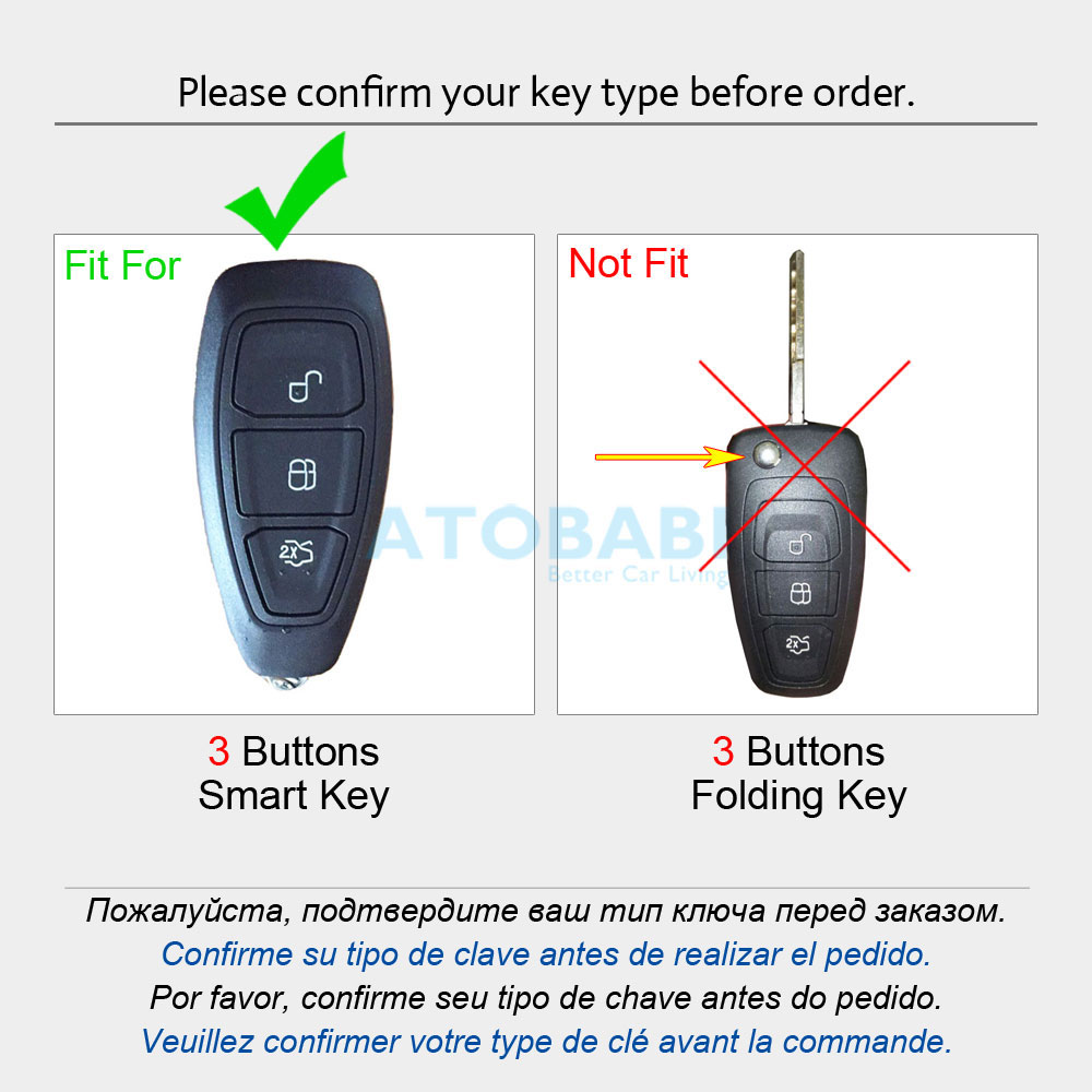 Silicone Car Key Cover Smart Remote Fobs Shell Case Skin Auto Accessories For Ford Focus Fiesta 2017 2018 2019 C-Max Kuga Escape