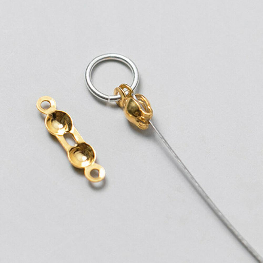 10pcs 925 sterling silver Calotte Ends Open Clamshell Knot Covers Fold-Over Bead Tips 1mm Small Hole End Caps for Jewelry Making