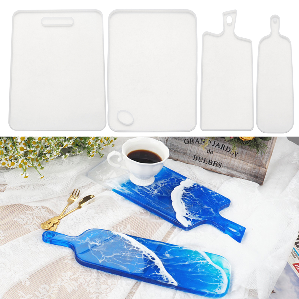 Serving Board Resin Tray Mold Coaster Mould DIY Ocean Wave Crafts Silicone Molds Jewelry Making Crystal Epoxy Resin Casting Tool