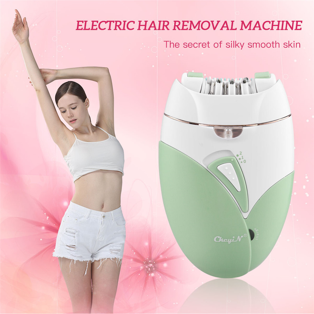 CkeyiN Woman Hair Remover Female Shaving hine Painless Electric Epilator Depilatory Rechargeable Bikini Leg Razor With Light F624-40