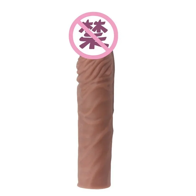 Reuse Condom Penis Extender for Men Condoms Adult Penis Sleeve Enlargement Cock Rings