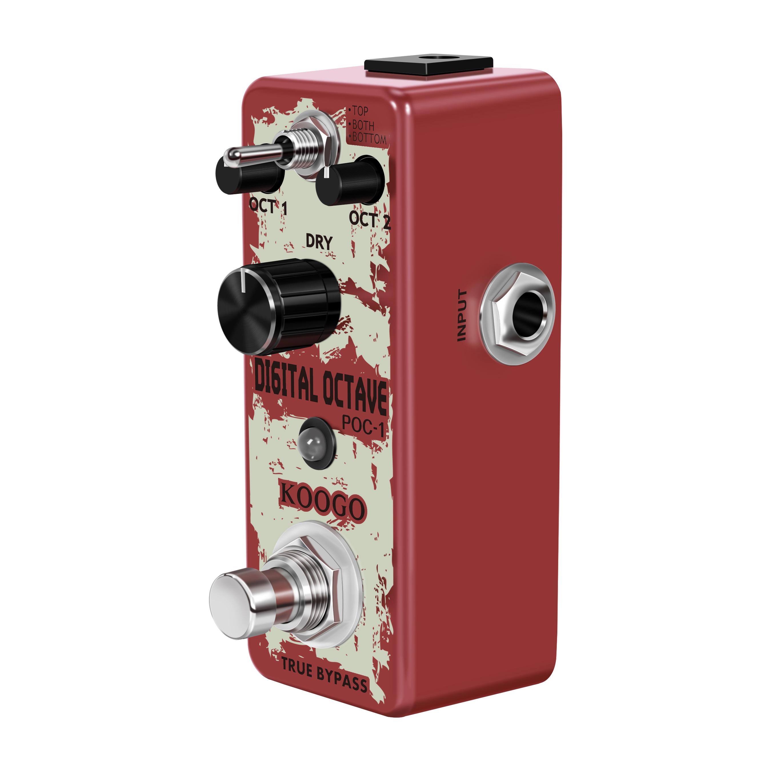 Koogo LEF-3806 Pure Octpus Guitar Pedal Electric Guitars Digital Octave Pedals 11 Different Octaves Modes Precise Polyphonic Oct