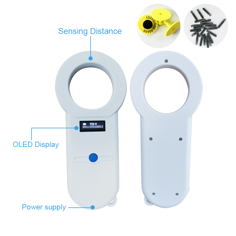 ISO CE,ROHS USB rechargeable RFID FDX-A,FDX-B microchip veterinary pet animal chip reader for dogs microchip scanner