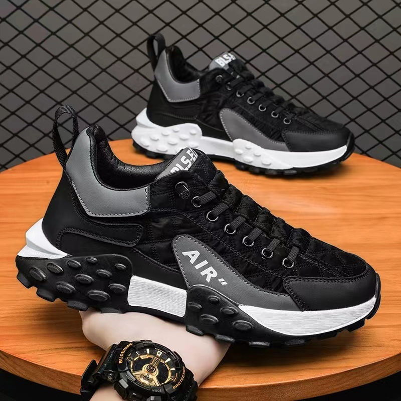 Men Shoes High Top Male Sneakers Casual Mesh Leather Platform Four Seasons Outdoor Walking Fashion Designer Luxury Tennis