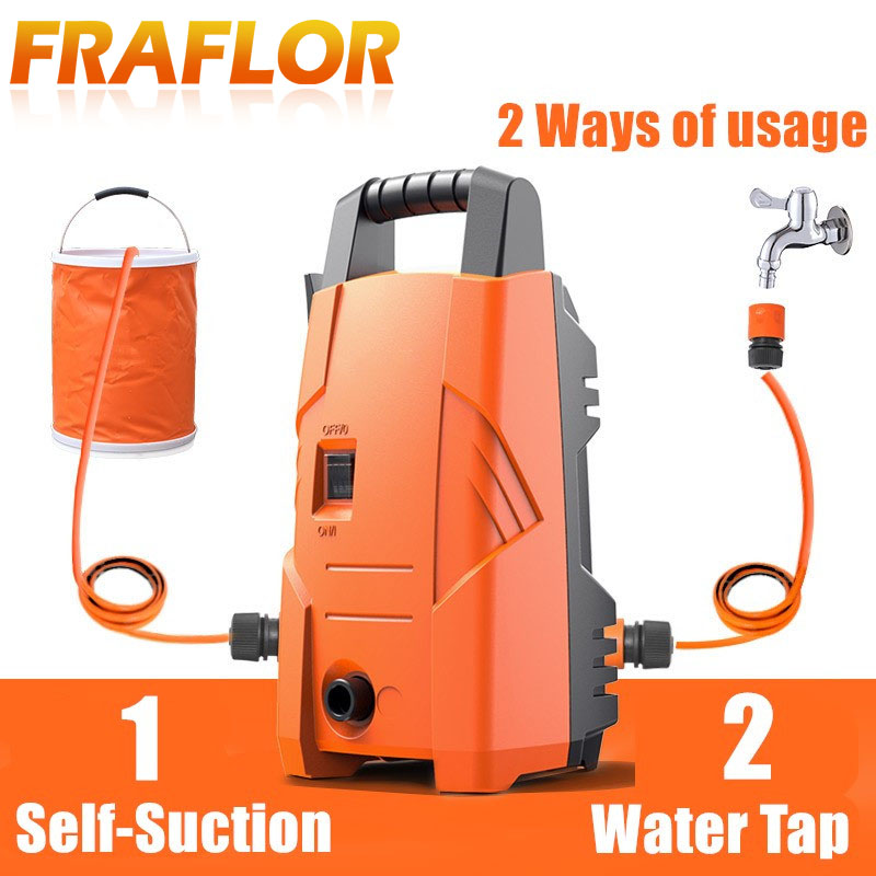 220V Portable 1200W Car Washer Washing Machine Cleaner Water Priming Connect Water Tap Electric High Pressure Carden Cleaning