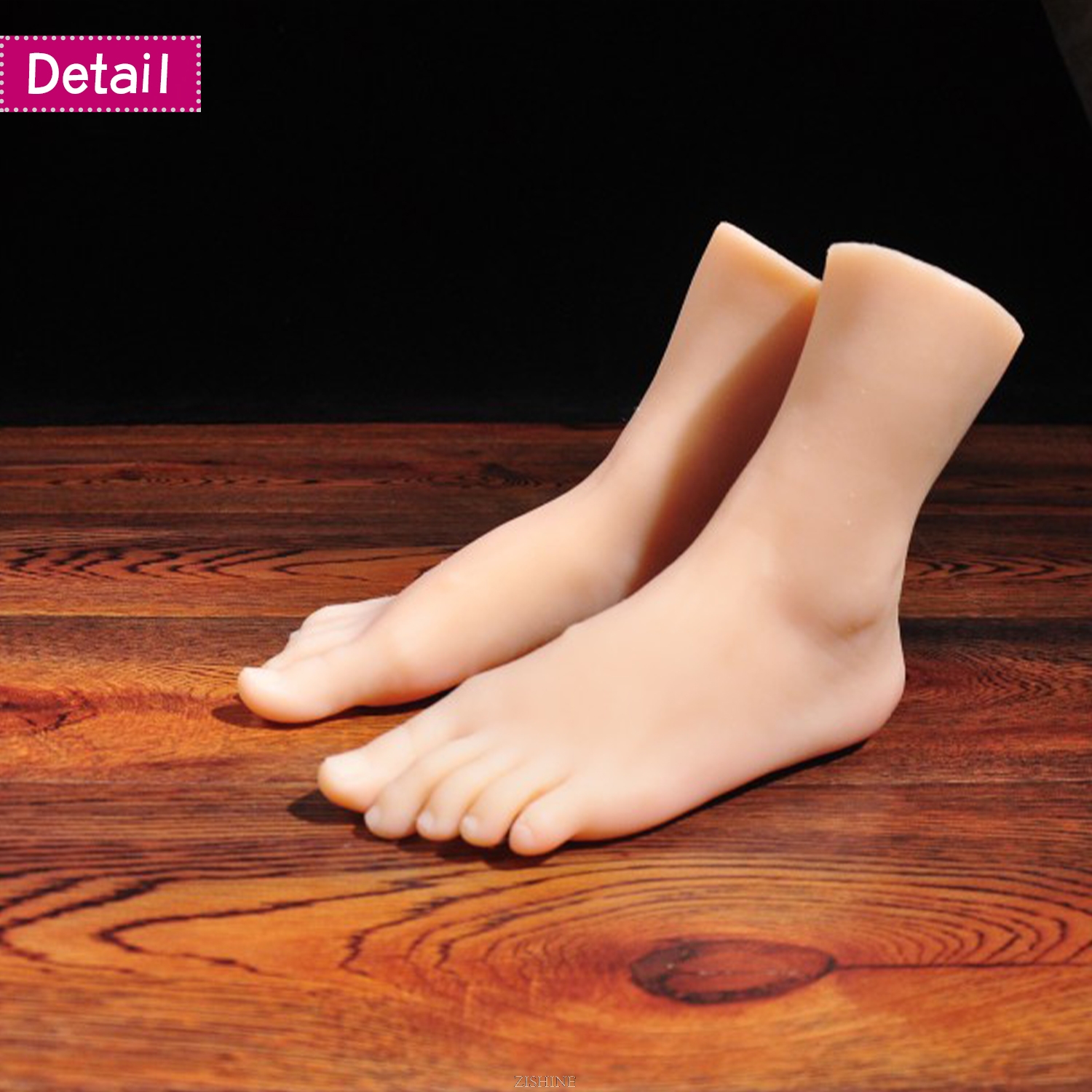 Nail Practice Foot Model Real Female Manicure Silicone Mannequin Feet Fetish For Painting Shoes Sock Jewelry Props Display 3904